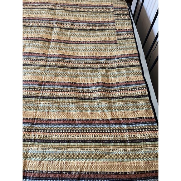 85x61"- Twin Size QUILT Handmade Machine Quilted School Bus ABC Theme - Picture 10 of 14